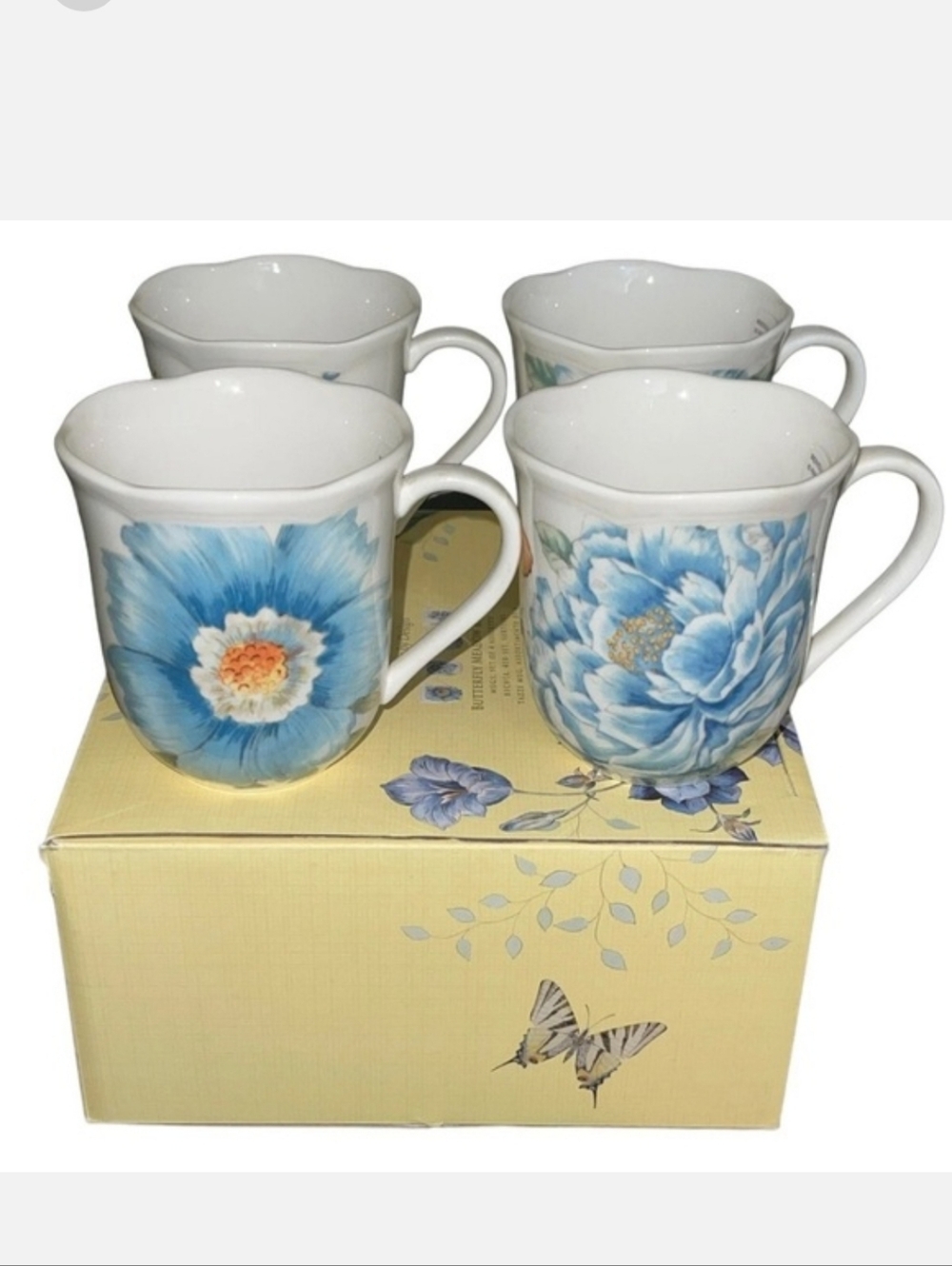 Lennox Butterfly Meade Bloom mugs (4 set)